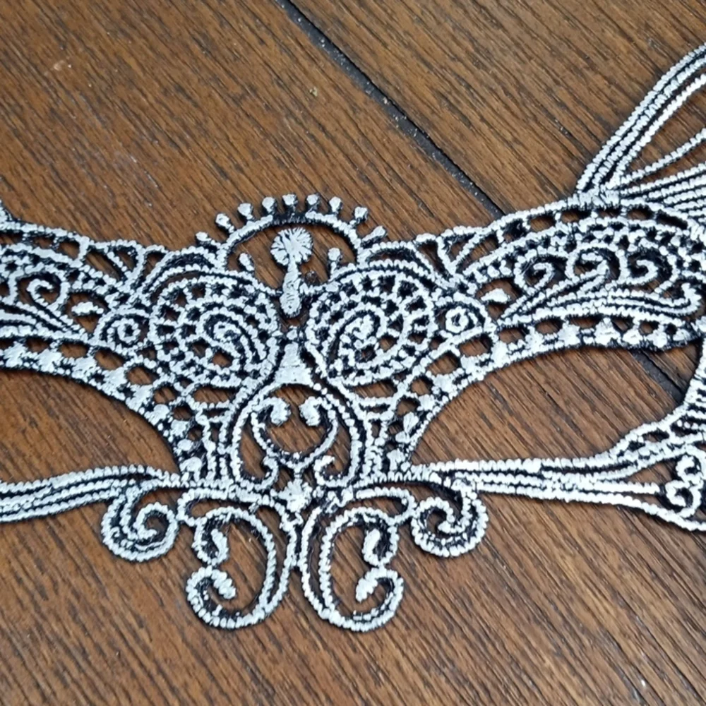 Elegant Silver Lace Masquerade Mask
